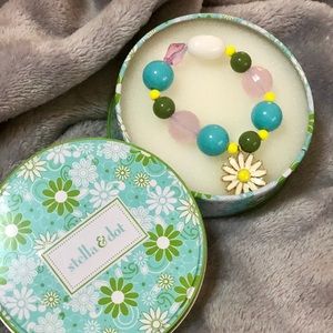 Stella & Dot Girls Daisy Charm Bracelet Jewelry